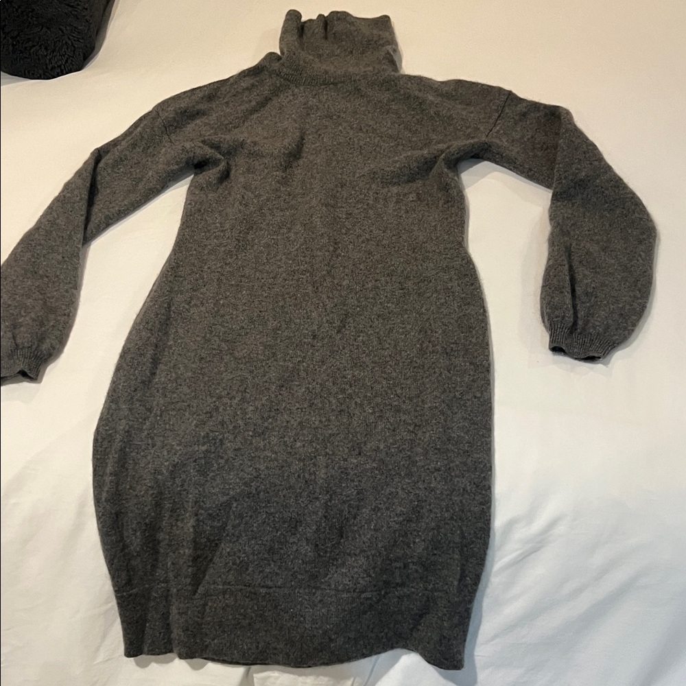 Vince Charcoal Long Sleeve Sweater Dress